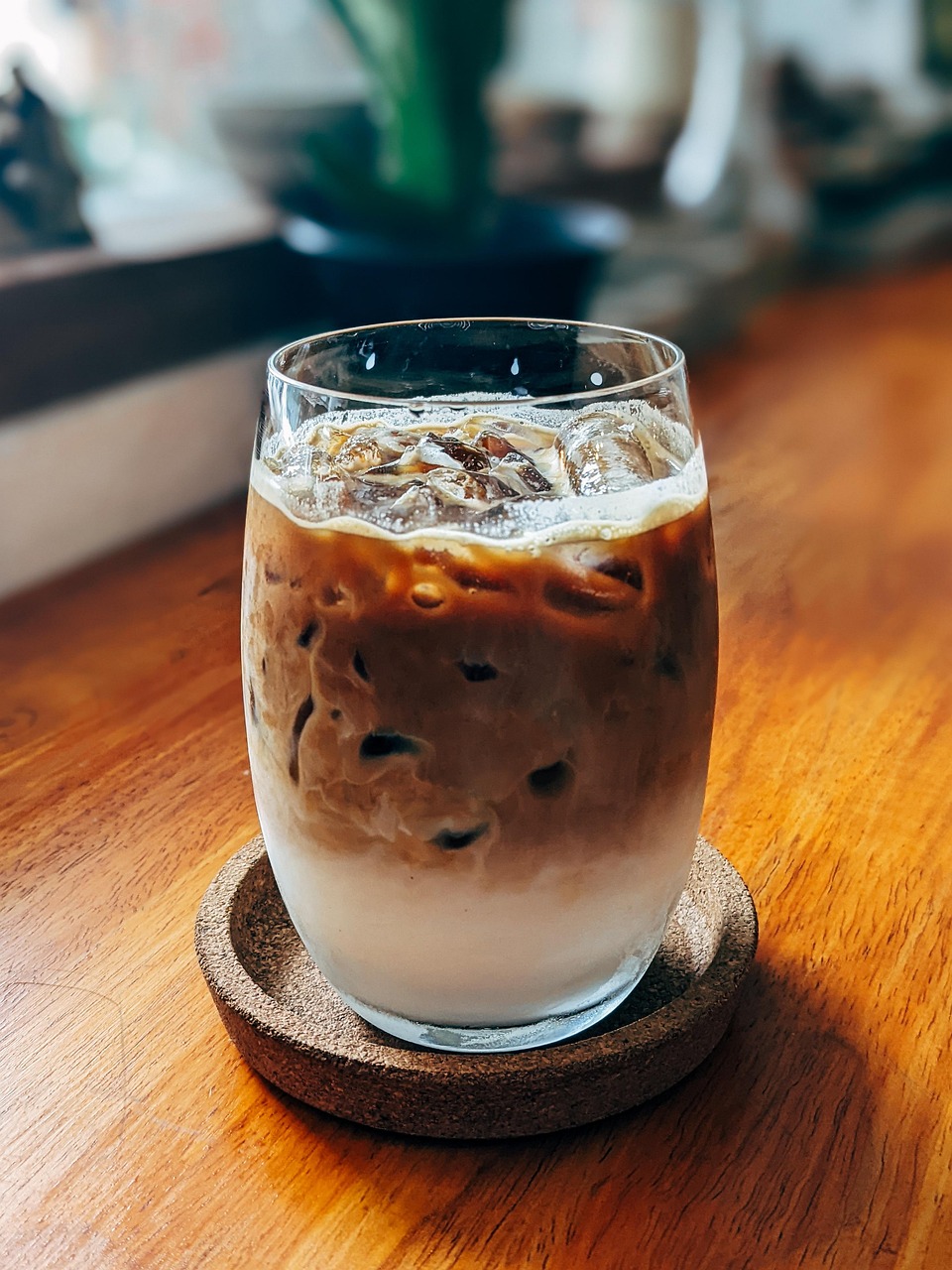 cappuccino, iced coffee, drink, beverage, cafe, coffee cup, coffee shop, glass, cup, espresso, milk, ice, caffeine, closeup