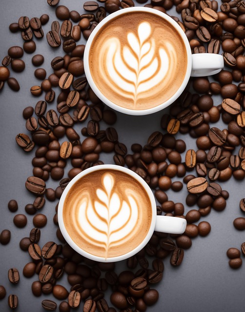 coffee, caffeine, drinks, breakfast, coffee grains, top view, generated by ai, coffee, coffee, coffee, coffee, coffee